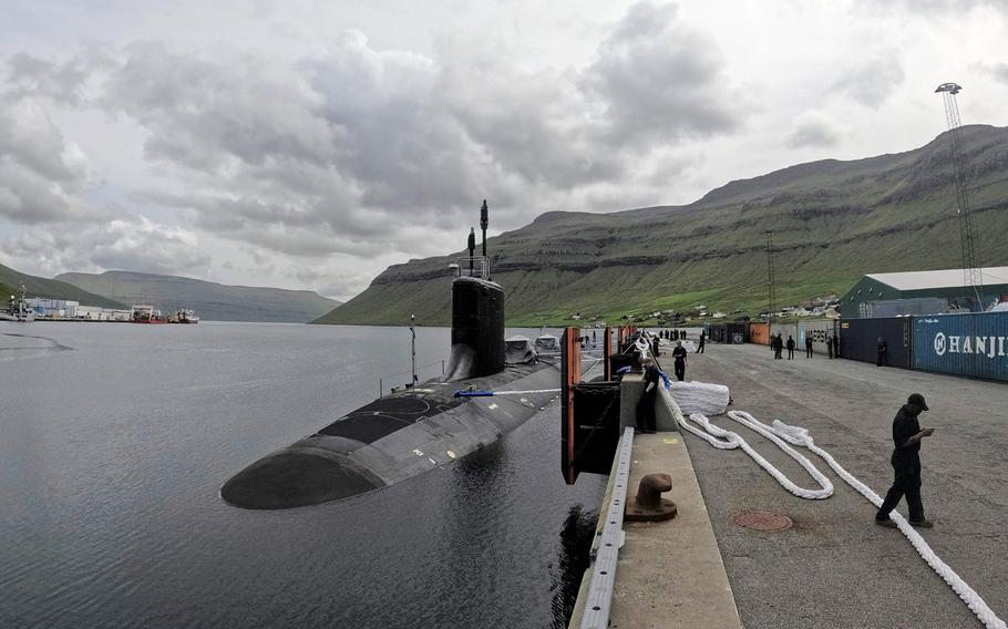 The Virginia-class attack submarine USS Delaware arrived in Torshavn for a scheduled port visit June 26, 2023, marking the first time a U.S. nuclear powered submarine has moored in the Faroe Islands. 
