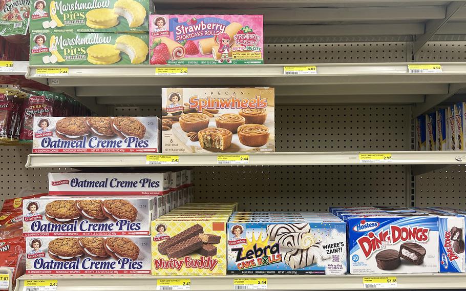 Little Debbie products were still available at the commissary on Yokota Air Base in western Tokyo, Tuesday, Aug. 30, 2022.