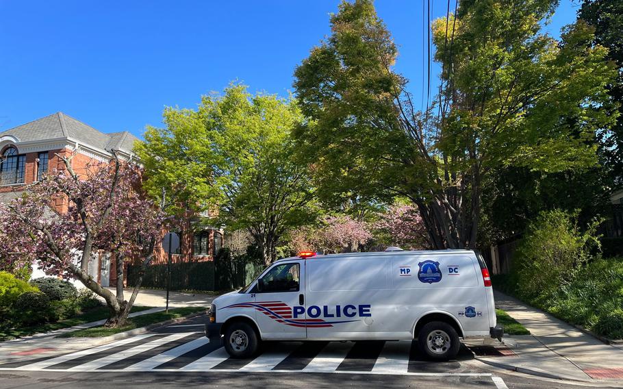 U.S. Secret Service agents shot a man Wednesday, April 20, near the Peruvian Embassy in Washington.