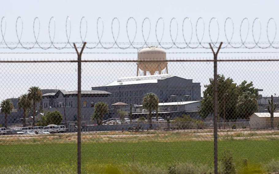 The state prison in Florence, Ariz., is seen on July 23, 2014. Corrections officials refurbished the state's gas chamber in December 2020 as the state tries to resume executions after a nearly seven-year hiatus.
