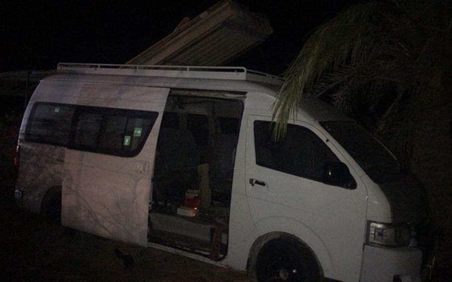 This van was linked to a rocket attack at al Asad Air Base in Iraq on Jan. 5, 2022. 