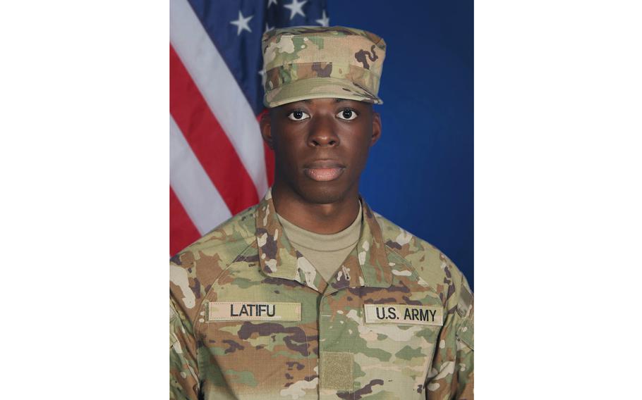 Pvt. Abdul N. Latifu was training to become an Army air traffic control operator.