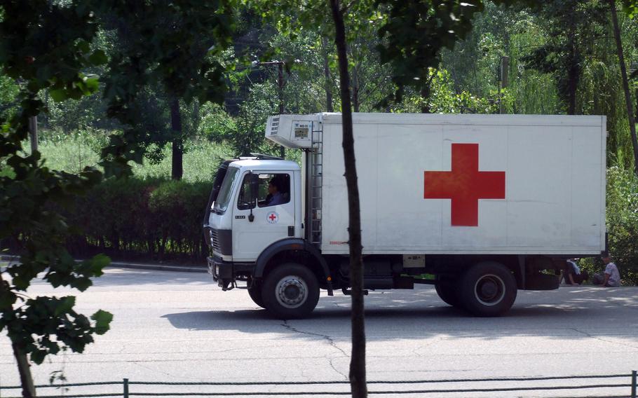 The Red Cross reported roughly $16,500 going toward assistance to North Korea in 2021, most of it for medical aid, according to an annual report of finances and activities by the International Committee of the Red Cross. 