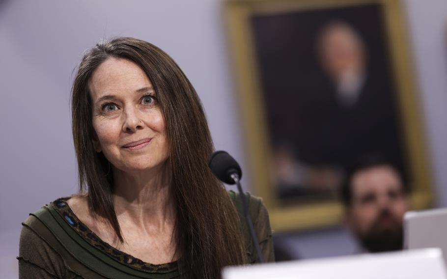 Cybersecurity and Infrastructure Security Agency (CISA) Director Jen Easterly testifies before a House Homeland Security Subcommittee, at the Rayburn House Office Building on April 28, 2022, in Washington, D.C. Easterly testified on the fiscal year 2023 budget request for CISA.