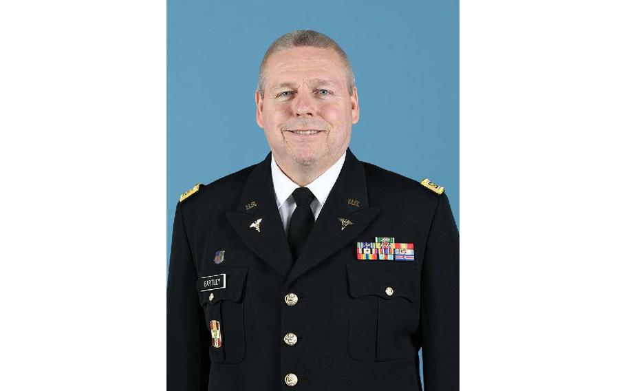 Lt. Col. Troy E. Bartley, 57, an Army dietitian with more than 20 years of service, died Sunday, Feb. 11, 2024, in a noncombat incident in Kuwait, service officials said Wednesday.