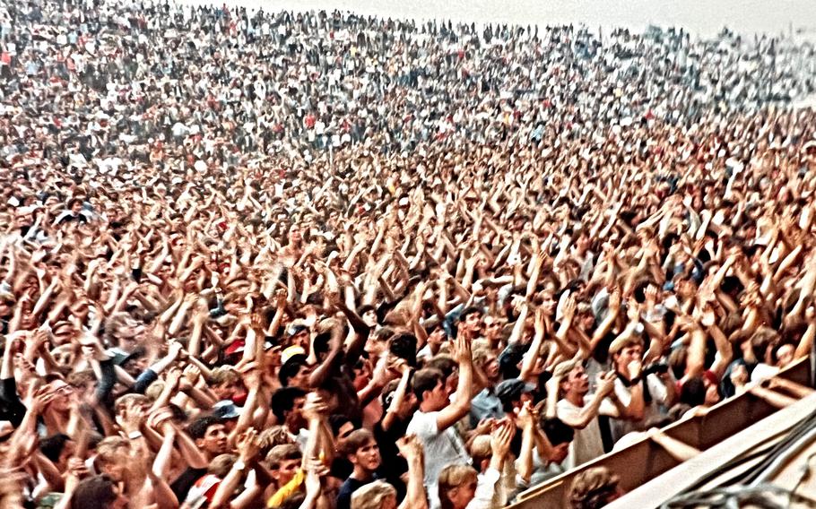 George Smith looked out onto 30,000 screaming fans while working as the stage announcer at the 1981 Golden Summer Night rock concert at Zeppelin Field in Nuremberg, Germany. Bands such as Foreigner, Blue Oyster Cult and Iron Maiden took the stage. The concert was a highlight for Smith while working as a military broadcast journalist in Germany, an experience he writes about in his new memoir, “Soldier of the Airwaves: Defending Democracy One Song at a Time.”