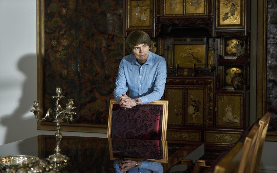 Dean Koontz, 77, author of more than 110 books, at his art-filled home in Irvine, Calif. 