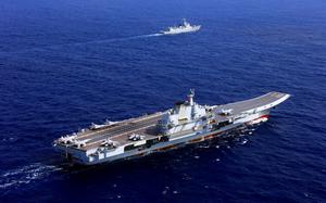 A Chinese aircraft carrier.