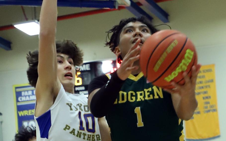 Cayden Ball puts up a shot.