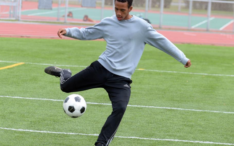Junior Yoshua Whipp will help bring scoring punch to Kadena's boys soccer team.