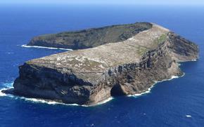 A view of the island from the air.