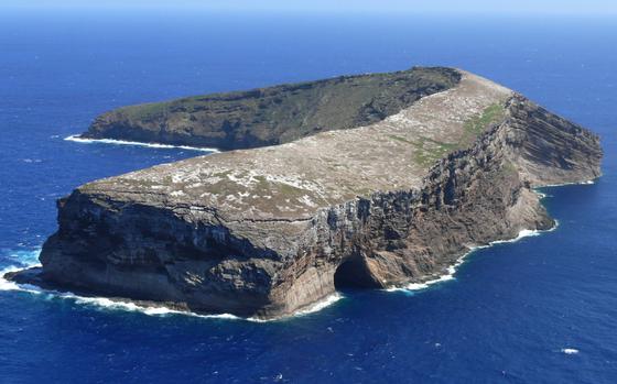 A view of the island from the air.
