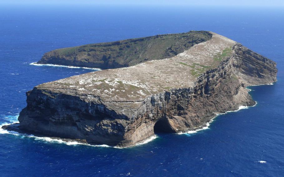 A view of the island from the air.