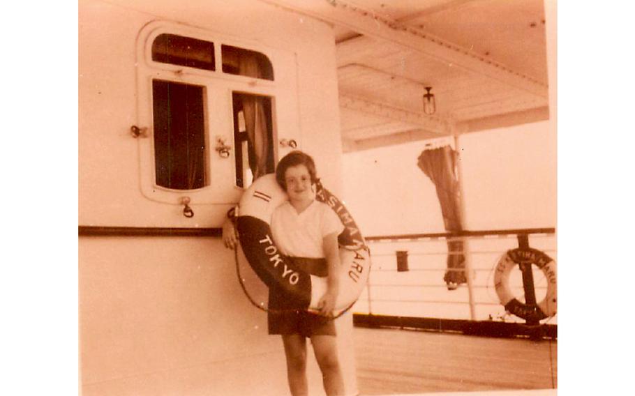 Grebenschikoff, on a ship from Germany to Shanghai in 1939. 