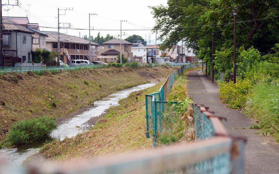 The Sakai River flows through Sagamihara, Japan, Monday, July 3, 2023. 