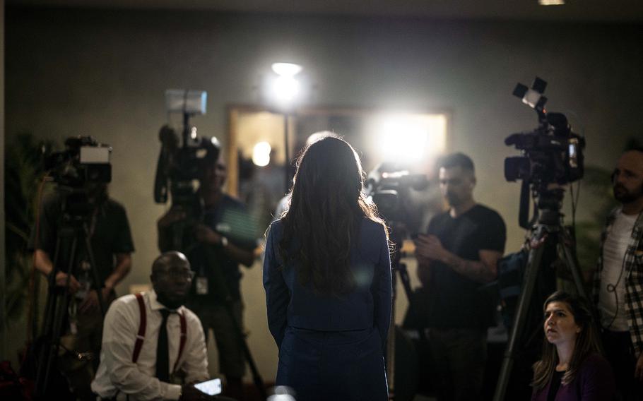 Rep. Anna Paulina Luna at her election night party in St. Petersburg, Fla. 