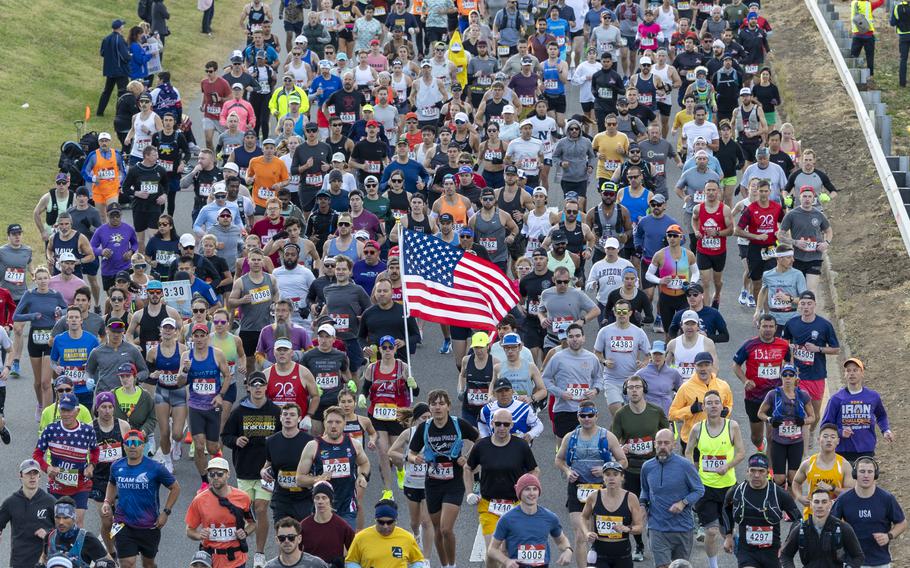 Marine wins the 49th annual Marine Corps Marathon for the second time Stars and Stripes