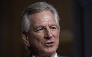 Sen. Tommy Tuberville, R-Ala., attends a Senate Armed Services Committee hearing on Capitol Hill in Washington on Tuesday, July 11, 2023.