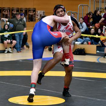 Adrian Hill picks up a leg.