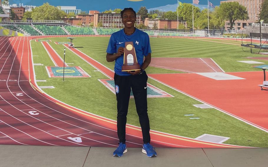 Mahala Norris, who received her commission as a second lieutenant after graduating from the Air Force Academy this spring, won the NCAA 3,000-meter steeplechase title on Saturday, June 12, 2021, at Hayward Field in Eugene, Ore. Norris will report to Vandenberg Space Force Base in August to assume duties as a Guardian.