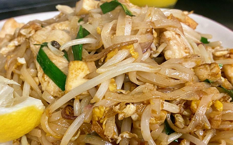 The pad Thai is on point at PasaThai Nang’s Kitchen on Okinawa. 