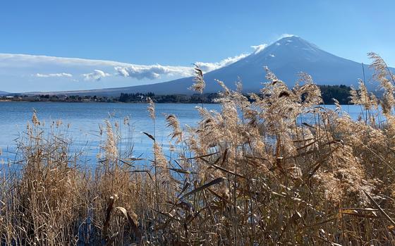 Mount Fuji is seen from Yamanashi prefecture, Japan, Dec. 28, 2020.