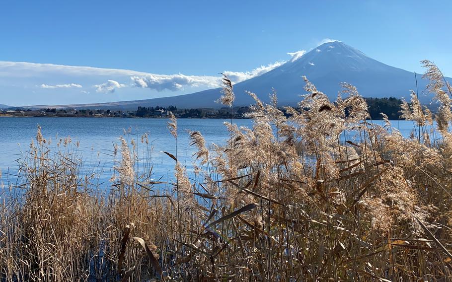 Mount Fuji is seen from Yamanashi prefecture, Japan, Dec. 28, 2020.
