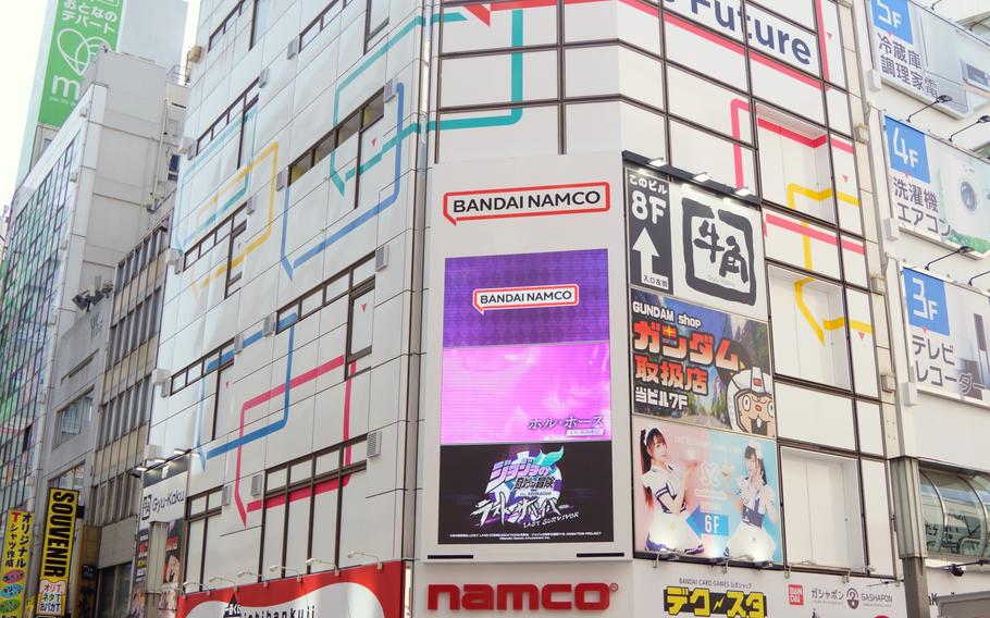 Namco Akihabara, a new arcade in Tokyo, boasts six floors of challenges, including Gundam fighting, claw machines, trading cards games and Taiko drums.