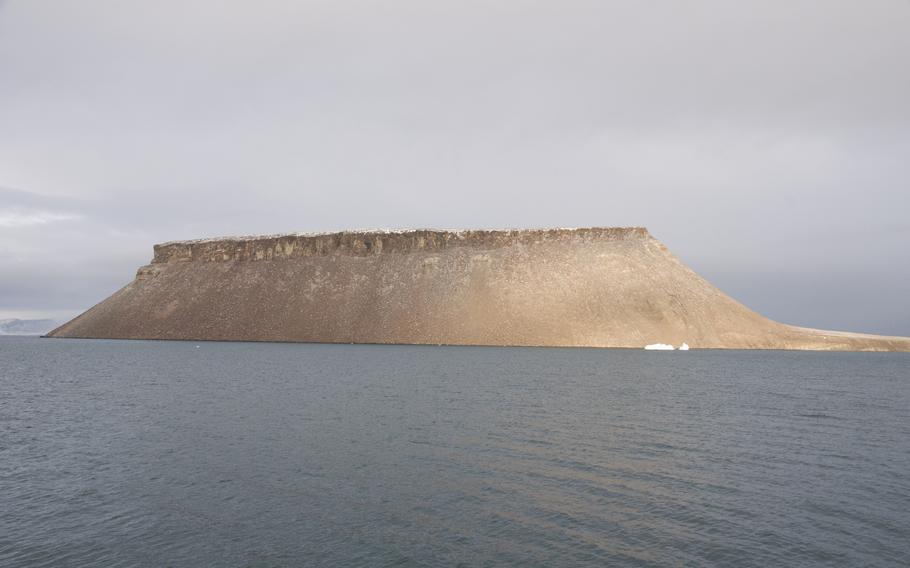 Mount Dundas, shot from the base pier. A landmark for mariners for hundreds of years, the mountain is iconic for the base, appearing on coffee cups and sweatshirts sold in the base BX.