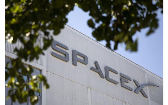 SpaceX headquarters building is seen in Hawthorne, California, on April 19, 2022. 
