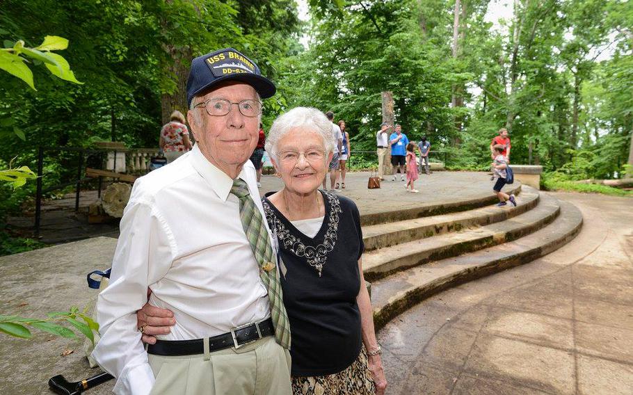 Elmer and Marcy Morris at the University of Mary Washington in Fredricksburg, Va., in 2016.