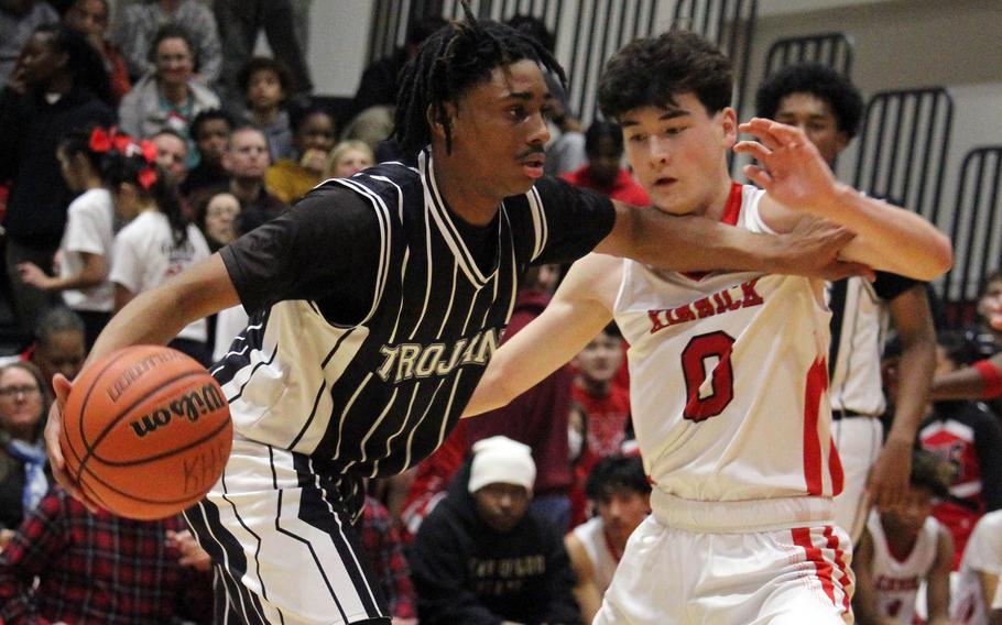 Zama’s Ayden Helton, left, brings a career total of 1,281 points into next week’s Far East tournament.