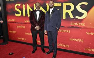 Ryan Coogler and Michael B. Jordan on the “Sinners” red carpet in New York. 
