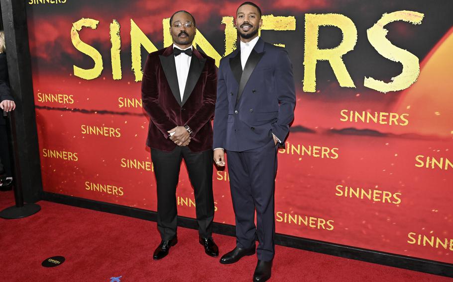 Ryan Coogler and Michael B. Jordan on the “Sinners” red carpet in New York. 