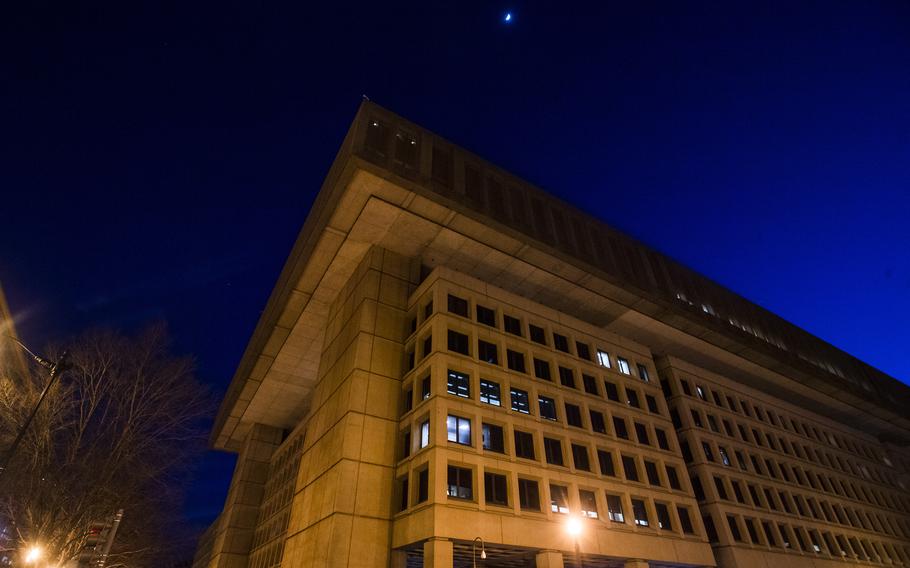 FBI headquarters in D.C. in March 2021.