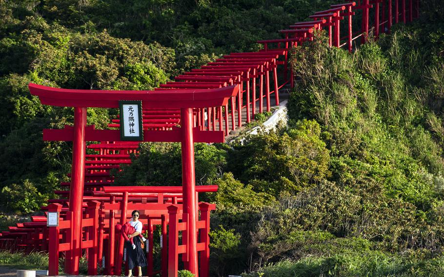 Motonosumi Inari Shrine in Yamaguchi prefecture, Japan, opened in 1955 to pay tribute to the spirit of the white fox. 