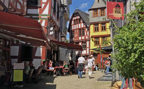 Restaurants and shops open up again to customers in Limburg an der Lahn, Germany on May 30, 2021. Coronavirus restrictions have eased in much of the country as incidence rates have fallen in recent weeks.

Erik Slavin/Stars and Stripes