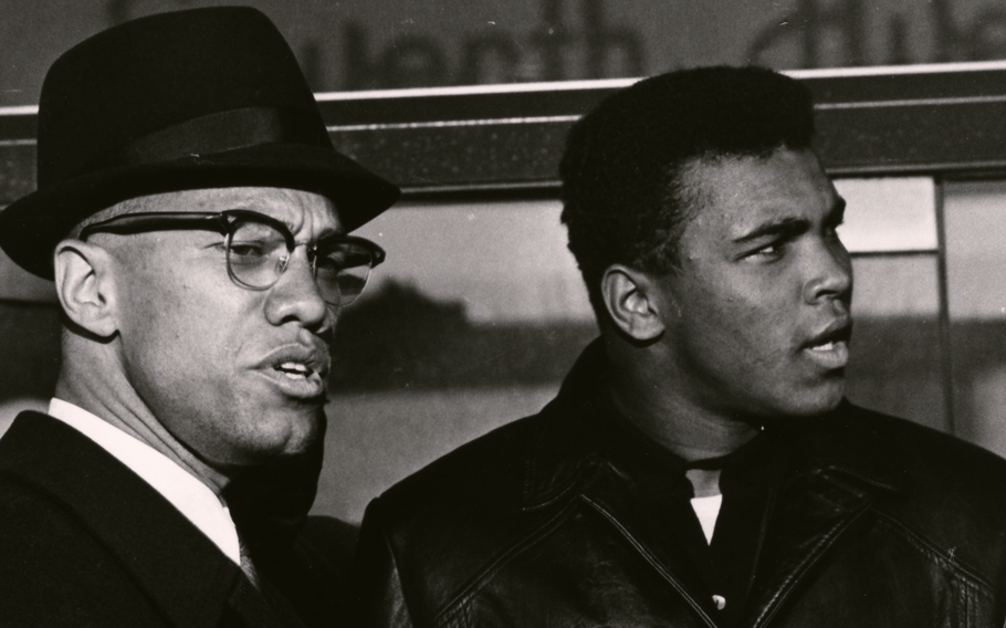 Human rights activist Malcolm X, left, and heavyweight boxer Muhammad Ali are the subjects of the documentary “Blood Brothers,” now streaming on Netflix. 