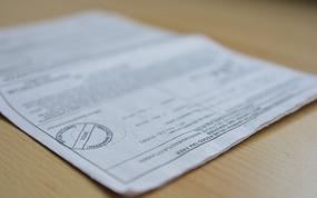 A value-added tax form at Ramstein Air Base, Germany. Defense Department personnel in Europe can save money on goods and services by purchasing the tax exemption forms.