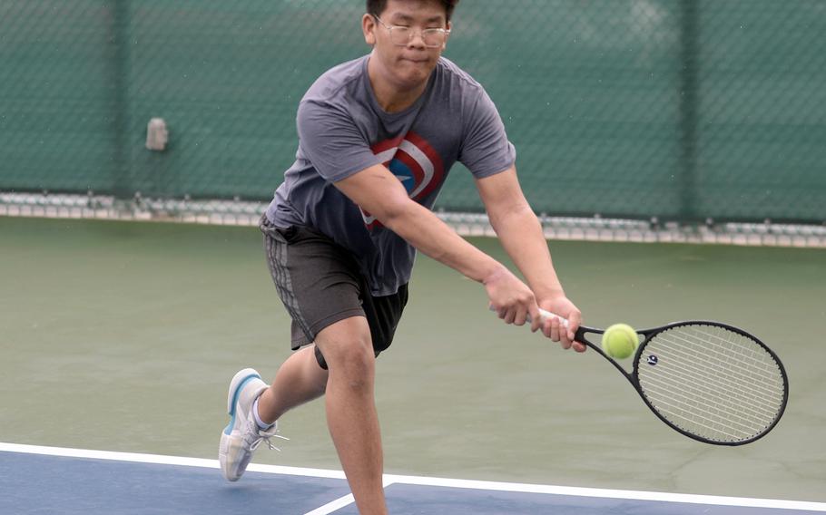 Daniel Son is one of two seniors returning to Daegu's boys tennis lineup.