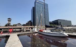 Diesel fuel spilled into the Baltimore Harbor. MUST CREDIT: Maryland Department of the Environment