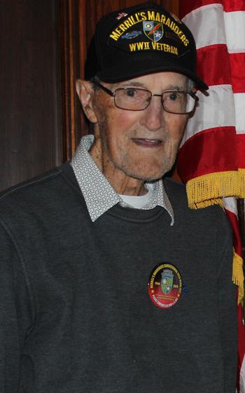 Gilbert Howland poses at the U.S. Capitol in 2019 while he was canvassing for support from lawmakers for the Marauder Congressional Gold Medal Act.