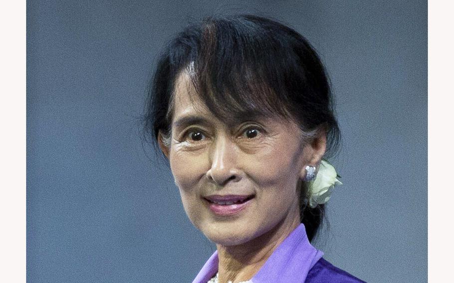Aung San Suu Kyi attends the Nobel ceremony at Oslo’s City Hall, Norway on June 16, 2012.