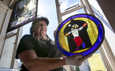 Remembered Mild – damaged items of war-shattered home windows repurposed in San Francisco