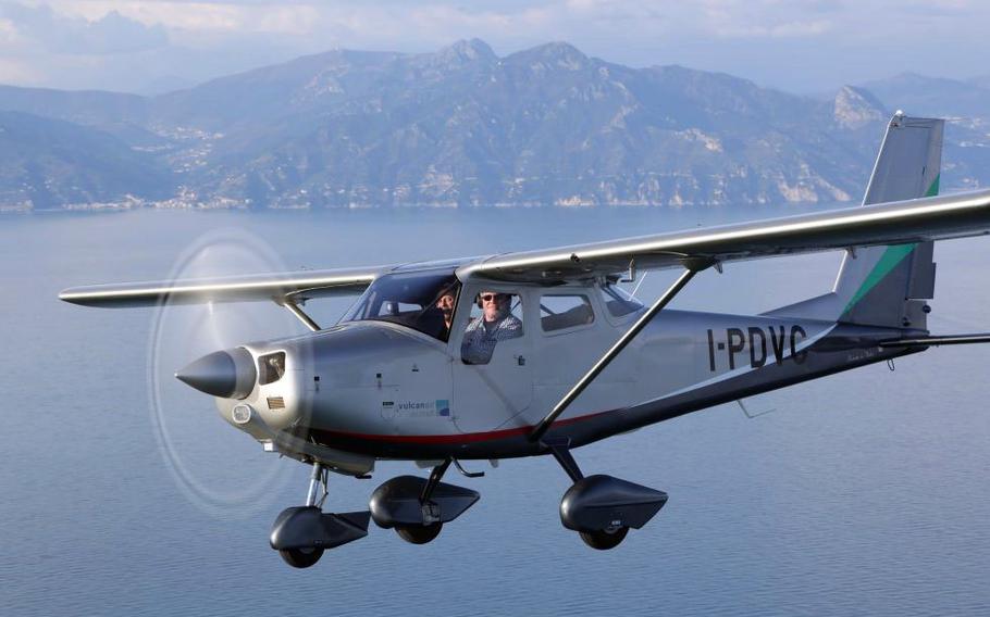 During the Navy's flight academy program, high school students get more than 40 hours’ experience in the Vulcanair V.10, pictured, or the Piper Warrior PA-28.