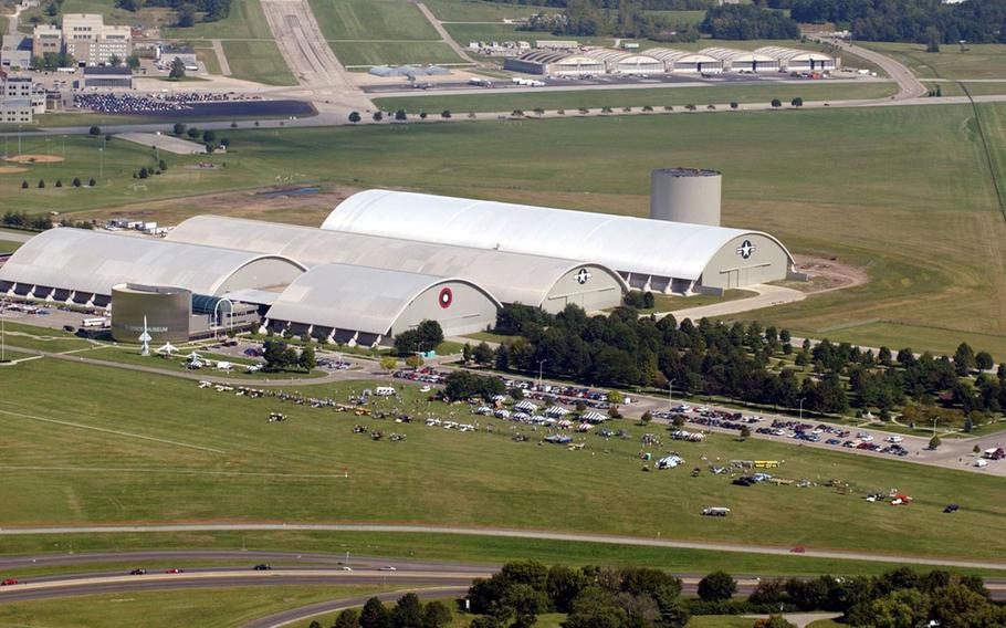 An aerial view of the National Museum of the United States Air Force. 
