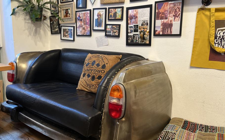 Customers looking for the best seat in the house at Rada should consider this whimsical spot in the cafe portion of the Venezuelan establishment in Heidelberg, Germany.