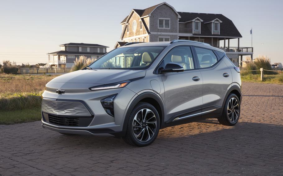 The 2022 Chevrolet Bolt EUV. California is poised to ban the sale of new gas-powered vehicles by 2035. 