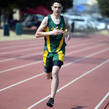 In his first meet of the season, Robert D. Edgren's defending Far East champion in the 400 and 800, David Blake, clocked 2:15 unofficially on his coach's stopwatch in the 800. And the Eagles senior feels he can do better as the season progresses.