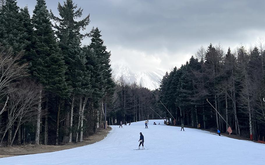 Fujiten Snow Resort at the base of Japan’s most famous mountain is just over an hour’s drive from many U.S. bases in metro Tokyo.